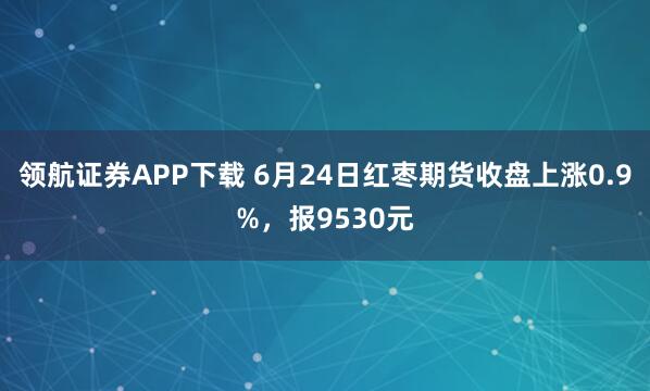 领航证券APP下载 6月24日红枣期货收盘上涨0.9%，报9530元