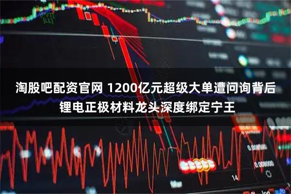 淘股吧配资官网 1200亿元超级大单遭问询背后 锂电正极材料龙头深度绑定宁王